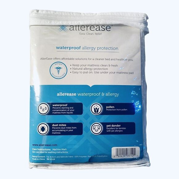 Allerease Waterproof Allergy Protection Mattress Encasement Twin Size - Picture 2 of 3